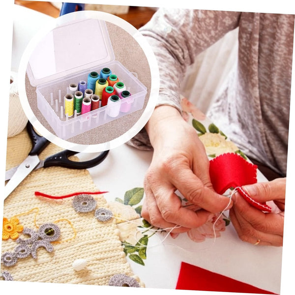 Sewing Thread Storage Box Organizer For Supplies And Accessories 42 Spools Other Sewing