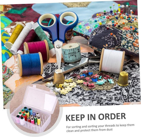 Sewing Thread Storage Box Organizer For Supplies And Accessories 42 Spools Other Sewing