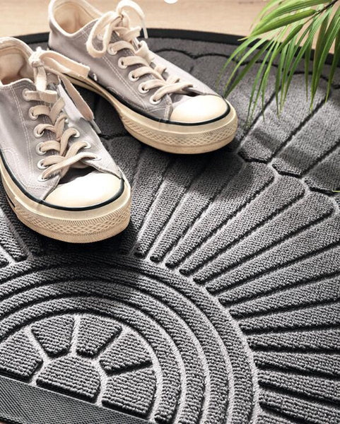 Semi Circular Rubber Doormat Outdoor/Indoor Dark Gray 60X90cm Door Mats & Floor Mats