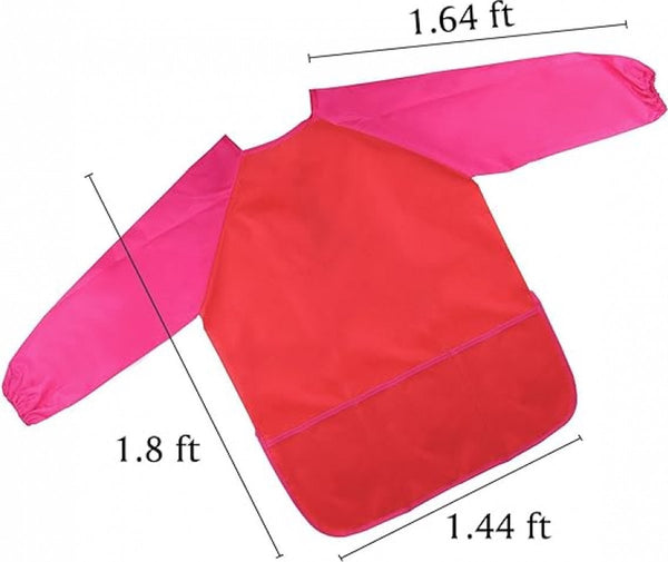 4 Pack Kids Long Sleeve Waterproof Art Smock With 3 Pockets Other Kids Crafts