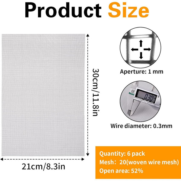 6 Pack Stainless Steel Mesh 30X21cm 20 Insect & Rodent Proof Protective Garden Netting