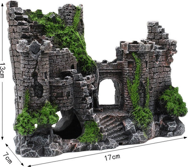 Aquarium Decoration Ornaments Castle Hiding House 17 X 6 13 Cm Decorations