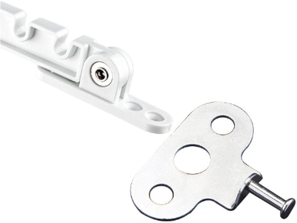 2 Pieces Holder Limiter White Stays Windows Fittings & Door Hook Plastic And Metal 10.6A1.4Cm Anti Burglary Security For Inward Opening Other Window A