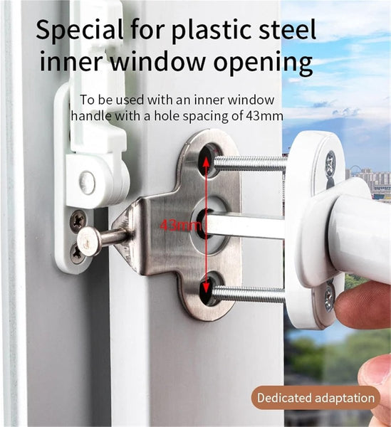 2 Pieces Holder Limiter White Stays Windows Fittings & Door Hook Plastic And Metal 10.6A1.4Cm Anti Burglary Security For Inward Opening Other Window A