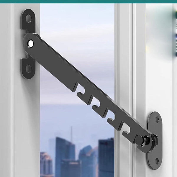 And Door Stopper 2 Pieces Limiter Security Child Lock 16Cm With Mounting Material Black Door Locks & Lock Mechanisms