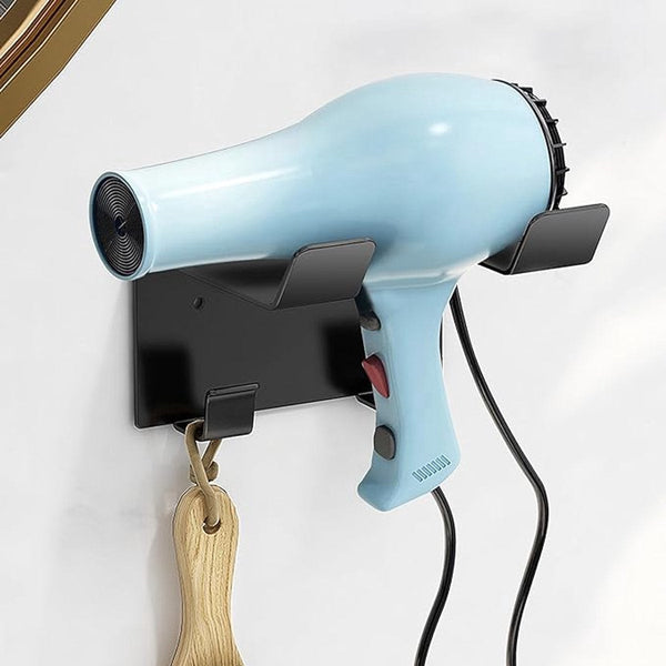 Hairdryer Holder Wall Bracket Universal 11.5*9.5*5.5Cm Metal Bathroom Accessories White Hair Dryers