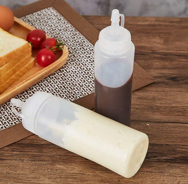 4 Pack 200Ml White Plastic Squeeze Bottles With Spout Cap Other Kitchen Gadgets