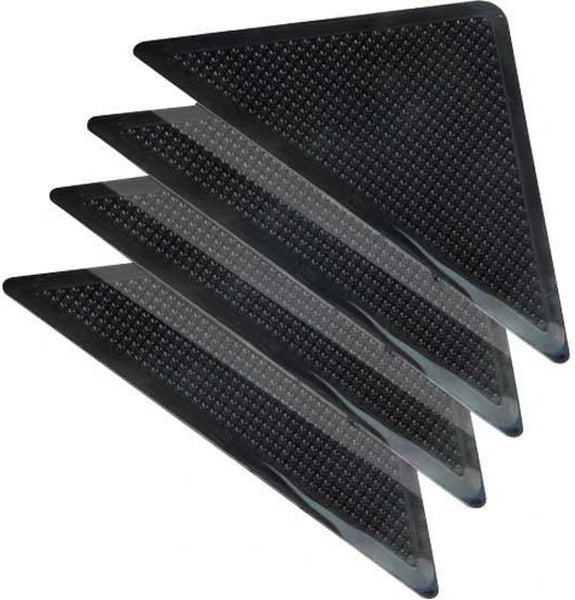 Anti Slip Corners Carpet Tape Grippers 8 Pieces Mat Rug Reusable Pads Self Adhesive Double Sided Rugs