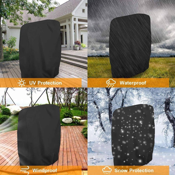 20/34*71*110Cm Garden Foldable Lounge 210D Oxford Fabric Dust For Accessories Lounger With Storage Bag Black Chair Covers