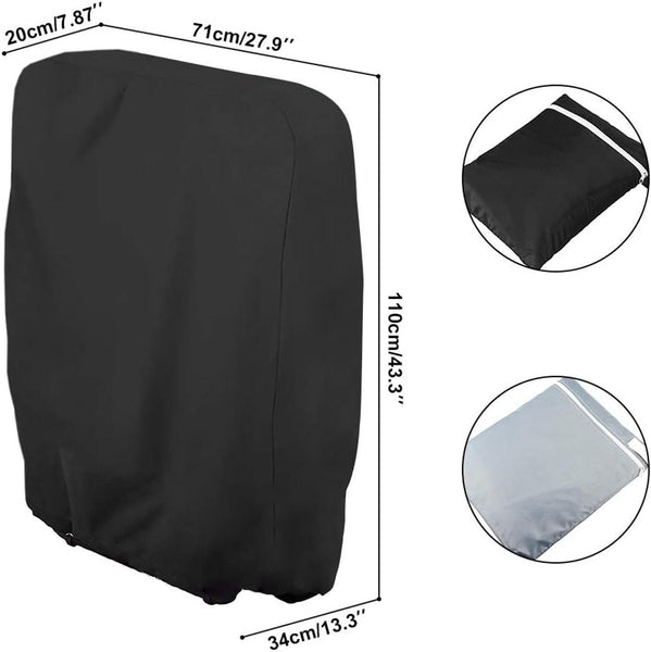 20/34*71*110Cm Garden Foldable Lounge 210D Oxford Fabric Dust For Accessories Lounger With Storage Bag Black Chair Covers