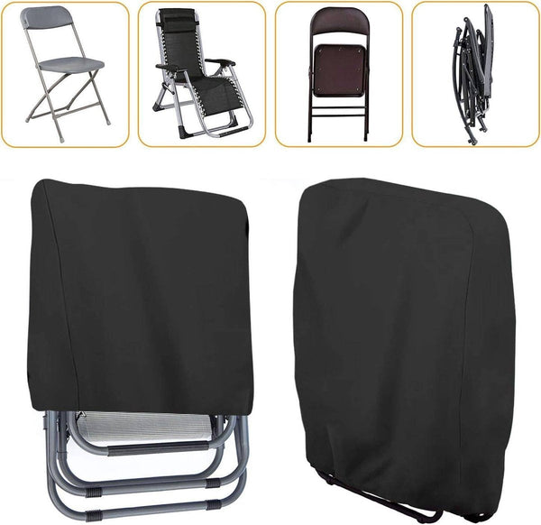 20/34*71*110Cm Garden Foldable Lounge 210D Oxford Fabric Dust For Accessories Lounger With Storage Bag Black Chair Covers