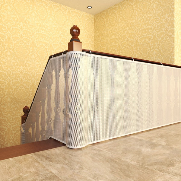 Child Safety Net Gate 300X79 Cm Stair Mesh White Roll Up Baby Adjustable For Railings Balcony Beds Safety Gates