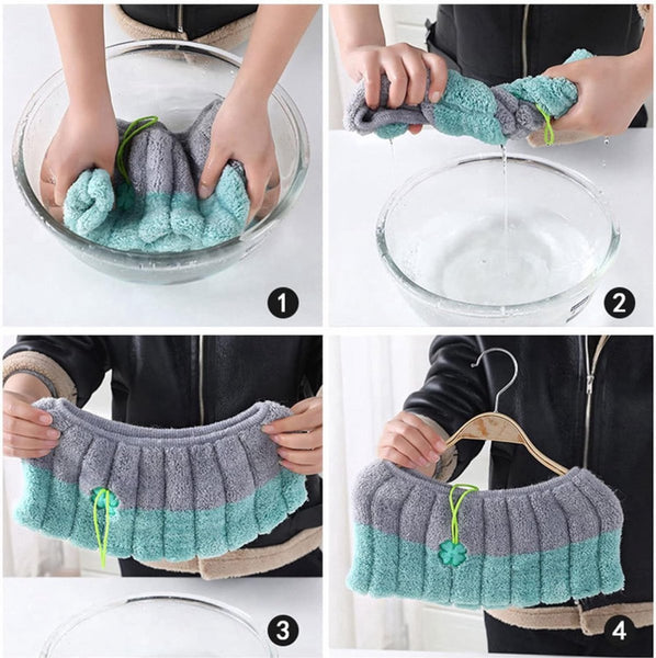 Universal Toilet Seat Cover Stretchable Warm Covers Soft Washable Oval Fit 4 Pack Bath Mats Rugs & Toilet Covers