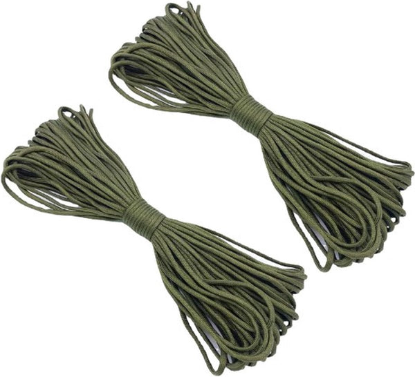 2 Pieces Paracord 30M Rope 4Mm Clasps Carabiner Keyrings Buckle Craft Set For Adults Children Girls Bracelet Lanyard Keychain Making Green Polypropyle