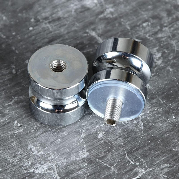 2 Pieces Door Handle Shower Glass Sliding Knob Bathroom Knobs Hardware Room Accessories For Aluminum Alloy Silver With Screw Round Shower Doors