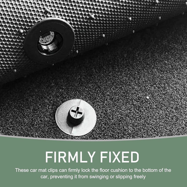 Car Floor Mat Fastening Clips Pack Of 10 For Attaching Anti Slip Mats Buckles Black Plastic Universal 3.55*2 Cm Suitable Most Floor Mats Carpets
