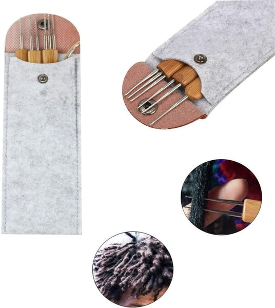 Set Of 6 Dreadlock Crochet Needles With Storage Bag 0.75Mm Other Crocheting And Knitting