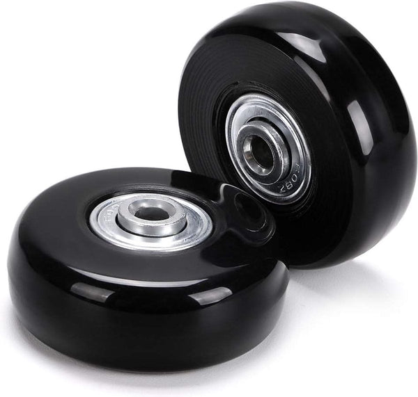 Set Of 2 Replacement Suitcase Wheels 50Mm Rubber Casters With Bearings Suitcases