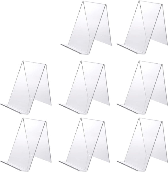 Acrylic 8 Pieces Adjustable Plate & Phone Holder Stand Bookends