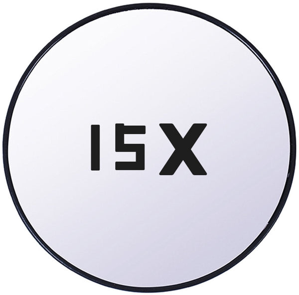 Make Up Mirror 15X Magnification With Suction Cup Magnifying Round Portable Bathroom Shower For Detailed And Skin Care Close 88Mm Makeup Mirrors