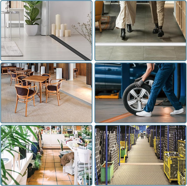 Cable Bridge Bottom Self Adhesive Duct Pvc Floor Concealing Cables Protection Power Suitable For Homes Offices Hotels And Warehouses 100 X 2 Cm Black