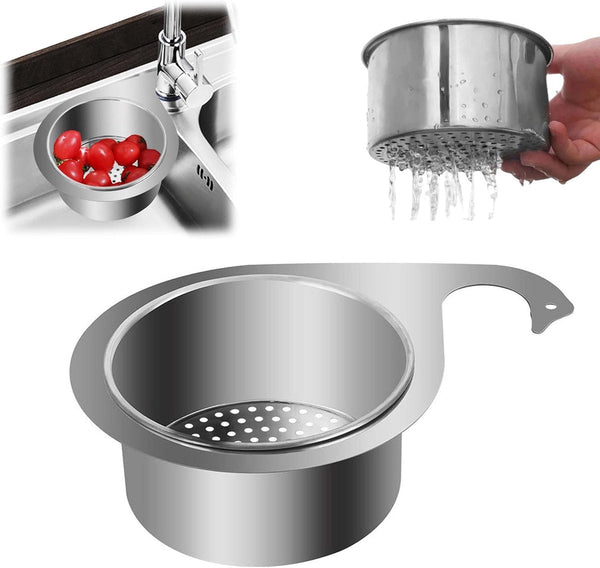 Colander Sink 21*5.8 Cm Kitchen Utensils Silver Stainless Steel Basket Suitable For Use Colanders Strainers & Sifters