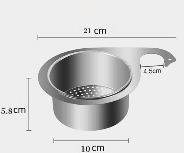 Colander Sink 21*5.8 Cm Kitchen Utensils Silver Stainless Steel Basket Suitable For Use Colanders Strainers & Sifters