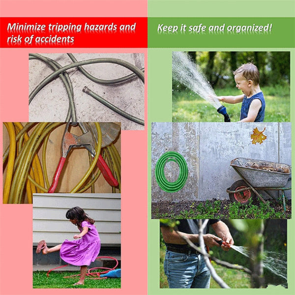 Garden Hose Holder Stainless Steel Silver 17.5 X 15 16 Cm Wall Mounted Bracket Reel Hanging System Tool Storage For Hoses Ropes And Extension Cords Ho