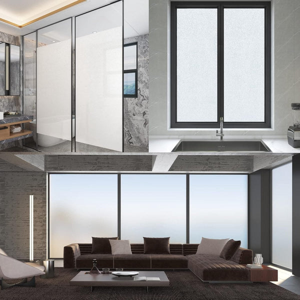 Film 45 X 200Cm Pvc Translucent Matte Anti Glare Static No Glue For Bathroom Home Office Window Film