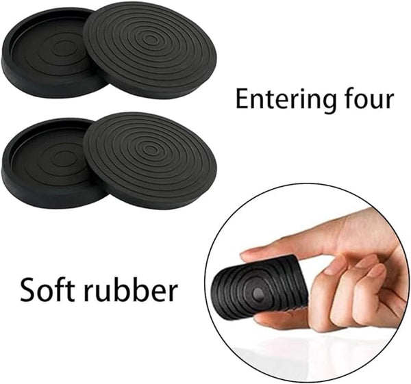 4 Pieces Non Slip Furniture Pads Rubber Black Round For Floor And Protection Bed Sofa Stoppers 75*75*9Mm Furniture Parts