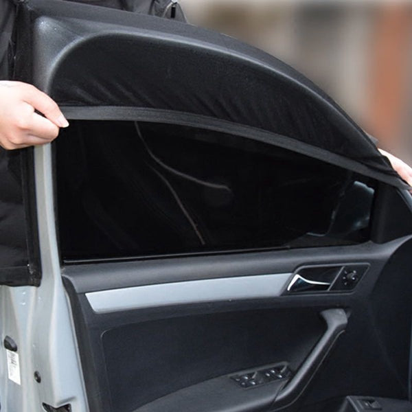 Car Sunshade 4 Pieces Suitable For Front And Rear Windows Polyester Uv Protection Baby & Child Accessories Universal Black Other Car Interior