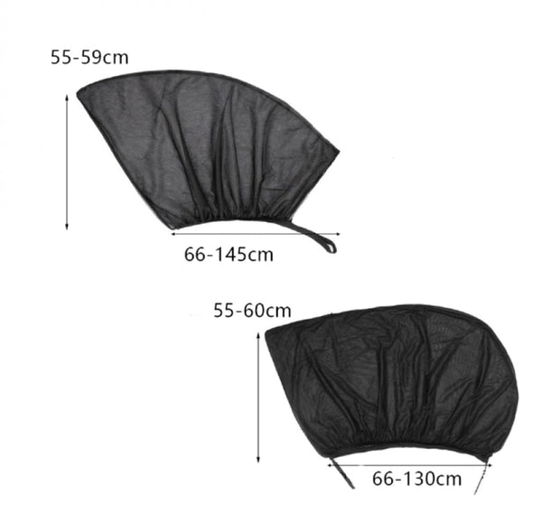 Car Sunshade 4 Pieces Suitable For Front And Rear Windows Polyester Uv Protection Baby & Child Accessories Universal Black Other Car Interior
