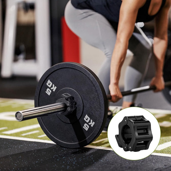 Barbell Clips 2 Pieces Lock A28 Mm Dumbbell Clamp Jaw For Bars Dumbbells Barbells Gym Equipment Black Barbells & Attachments