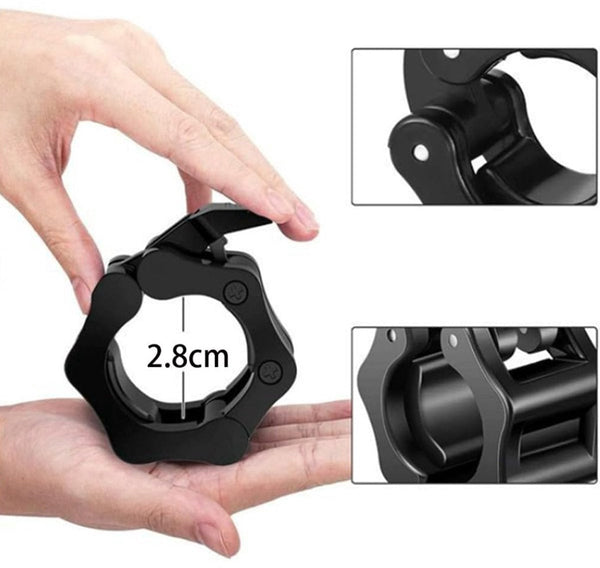 Barbell Clips 2 Pieces Lock A28 Mm Dumbbell Clamp Jaw For Bars Dumbbells Barbells Gym Equipment Black Barbells & Attachments