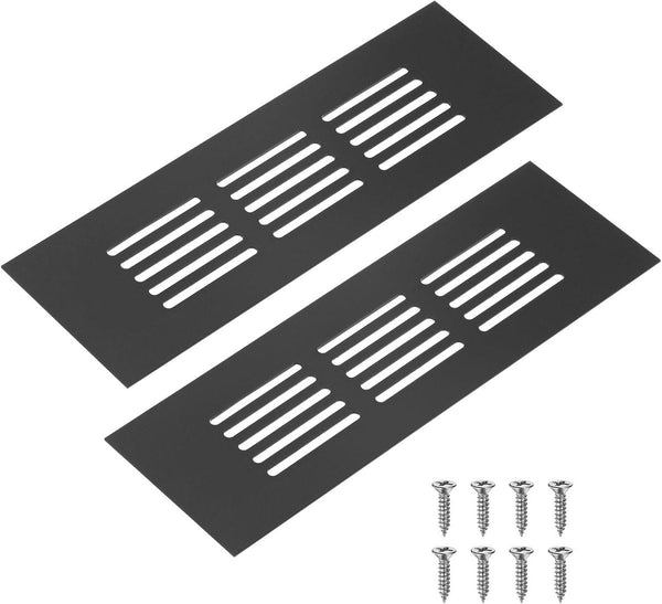 Air Grilles 2 Pieces Skirting Board Ventilation Aluminum Alloy With Screws Covers Heat Dissipation Holes Hood Suitable For Kitchen Bathroom Wardrobe C