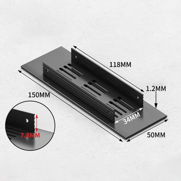 Air Grilles 2 Pieces Skirting Board Ventilation Aluminum Alloy With Screws Covers Heat Dissipation Holes Hood Suitable For Kitchen Bathroom Wardrobe C