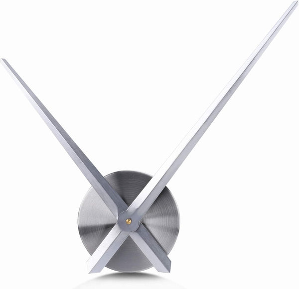 High Torque Quartz Clock Movement With 12Cm Disc Silver Metal Wall Clocks