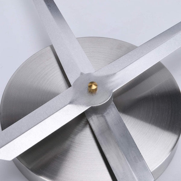 High Torque Quartz Clock Movement With 12Cm Disc Silver Metal Wall Clocks