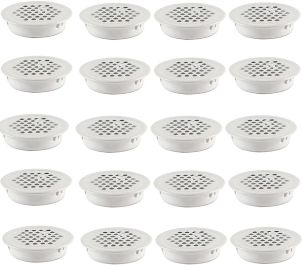 Ventilation Grille 20 Pieces 35Mm Round Air Grilles Stainless Steel Holes For Bathroom Home Office Kitchen White Other Bathroom Accessories