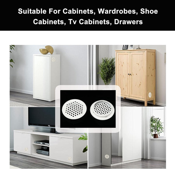 Ventilation Grille 20 Pieces 35Mm Round Air Grilles Stainless Steel Holes For Bathroom Home Office Kitchen White Other Bathroom Accessories
