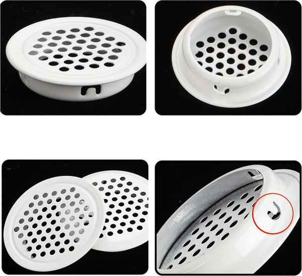 Ventilation Grille 20 Pieces 35Mm Round Air Grilles Stainless Steel Holes For Bathroom Home Office Kitchen White Other Bathroom Accessories