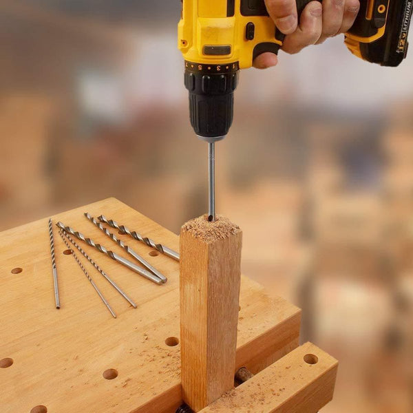 8 Pieces Twist Drills Hss Long Wood Set Diameters 4 Mm 42 45 52 6 10 Drill Bits