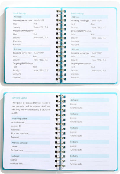 Blue A6 Password Book With Az Index Tabs Secure & Organized Personal Organisers