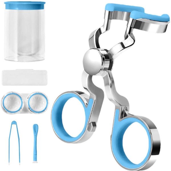Contact Lens Wearing Aids Eyelid Suction Cup Holder Tensioner Silicone Soft Blue Contact Lens Storage & Equipment