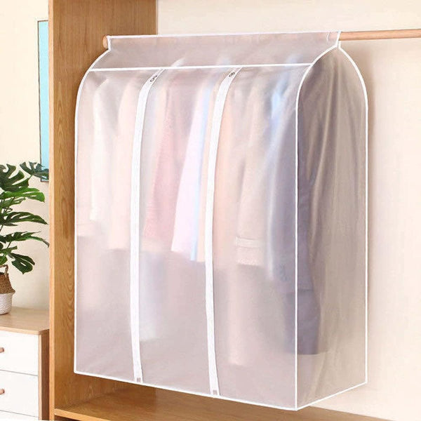Garment Cover Clothes Hanging Protector Storage Bag Transparent Waterproof For Wardrobe And Rack With Zipper 50*100*120Cm Peva Garment Bags