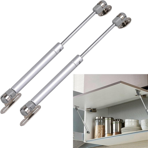 2 Pieces Gas Spring Softclose Door Fitting 120N Zinc Alloy Silver Telescopic Cabinet Hydraulic Support Lift Damper For Or Flap Cabinets & Cupboards