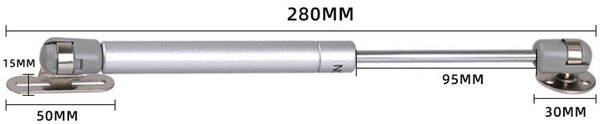 2 Pieces Gas Spring Softclose Door Fitting 120N Zinc Alloy Silver Telescopic Cabinet Hydraulic Support Lift Damper For Or Flap Cabinets & Cupboards