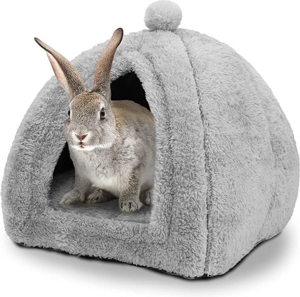 Gray Rabbit Hutch For Small Pets 34X34x36cm Indoor Rodent Cage Small Animal Cages & Hutches