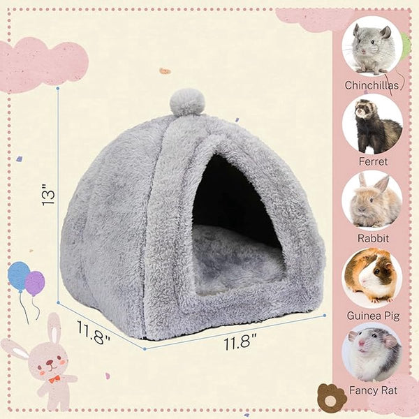 Gray Rabbit Hutch For Small Pets 34X34x36cm Indoor Rodent Cage Small Animal Cages & Hutches