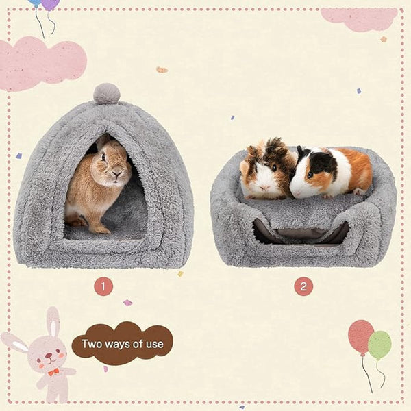 Gray Rabbit Hutch For Small Pets 34X34x36cm Indoor Rodent Cage Small Animal Cages & Hutches